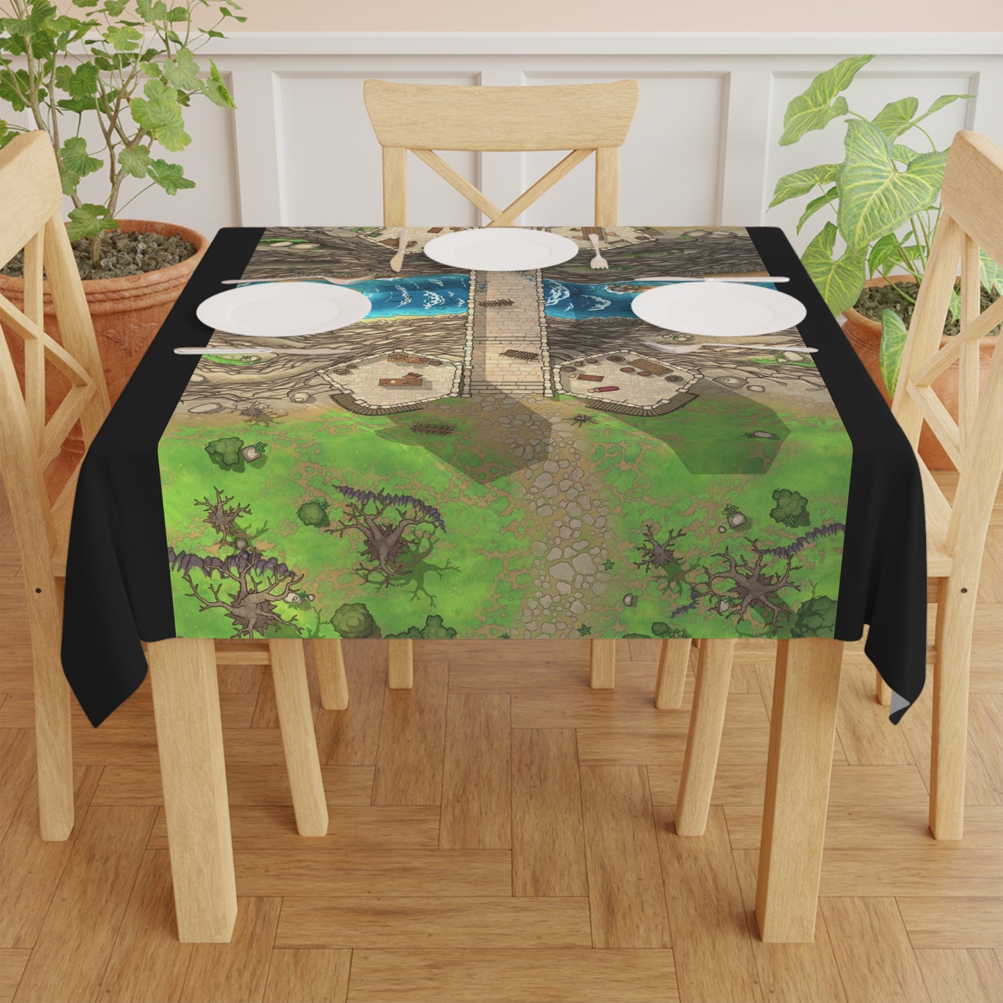 "Canyon Bridge Siege" D&D Tactical Tablecloth