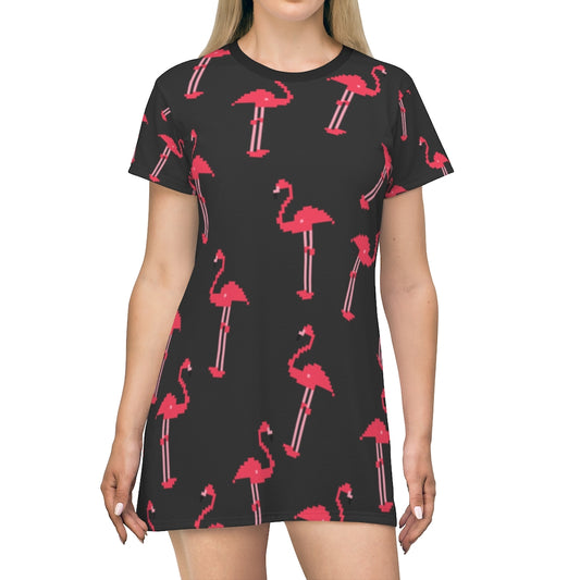 Black FLMGO T-Shirt Dress