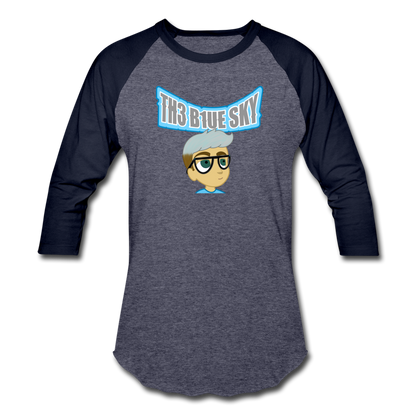 Th3 C1oudz Baseball T-Shirt - heather blue/navy