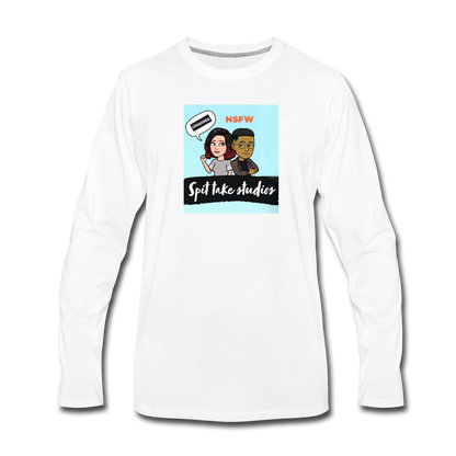 Spit Take Long Sleeve T-Shirt - white