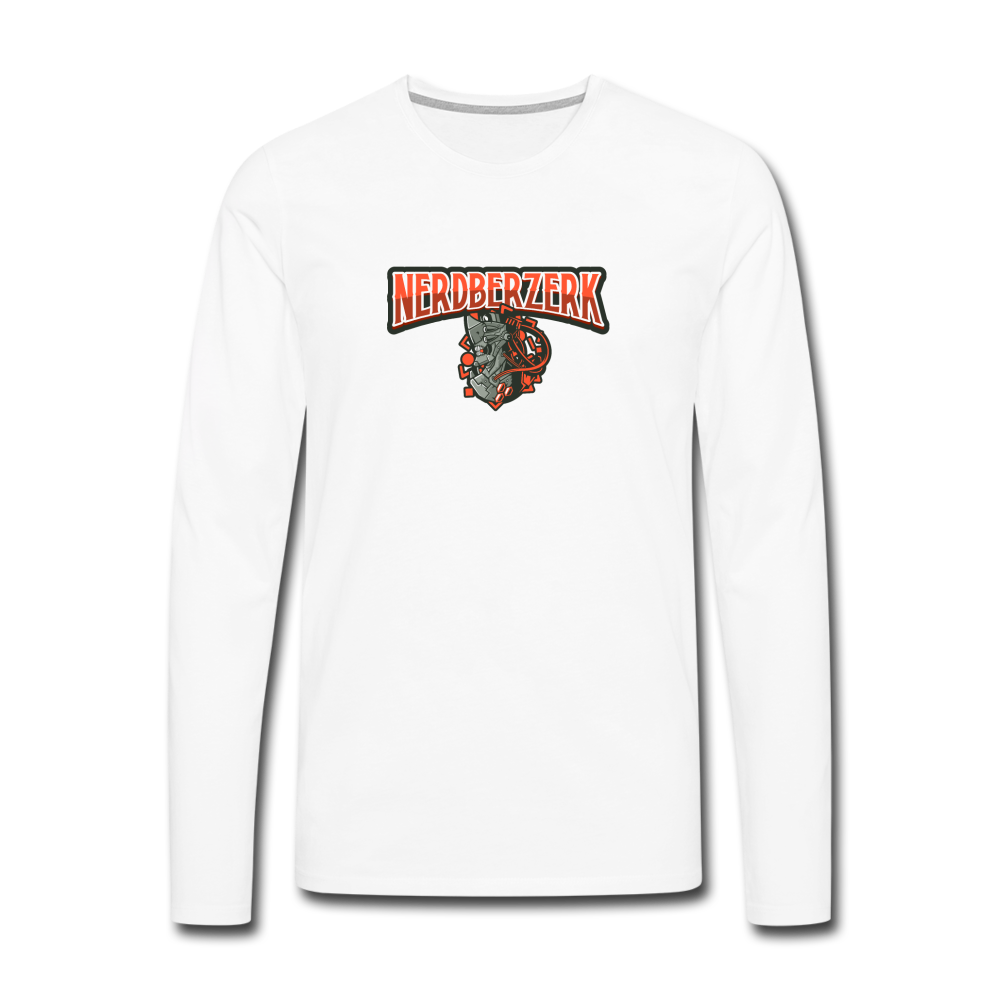 NerdBerzerker Long Sleeve T-Shirt - white