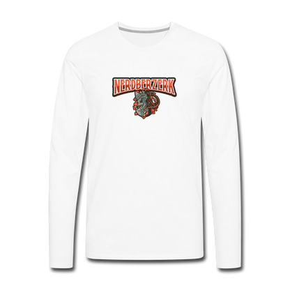 NerdBerzerker Long Sleeve T-Shirt - white