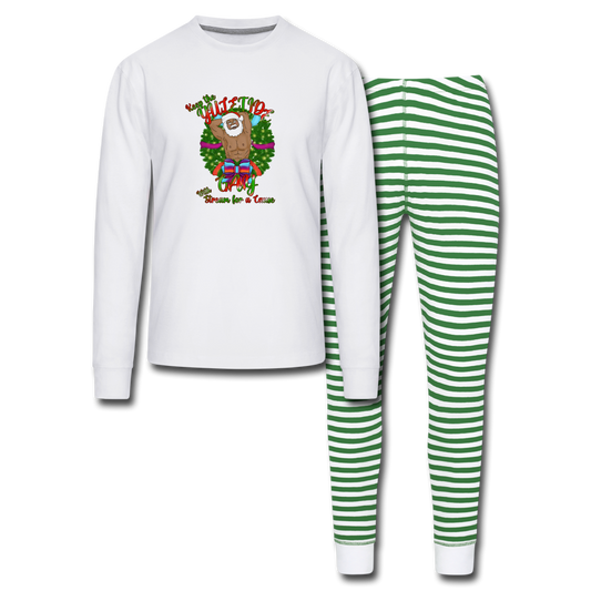 Stream for a Cause Pajama Set #2 - white/green stripe